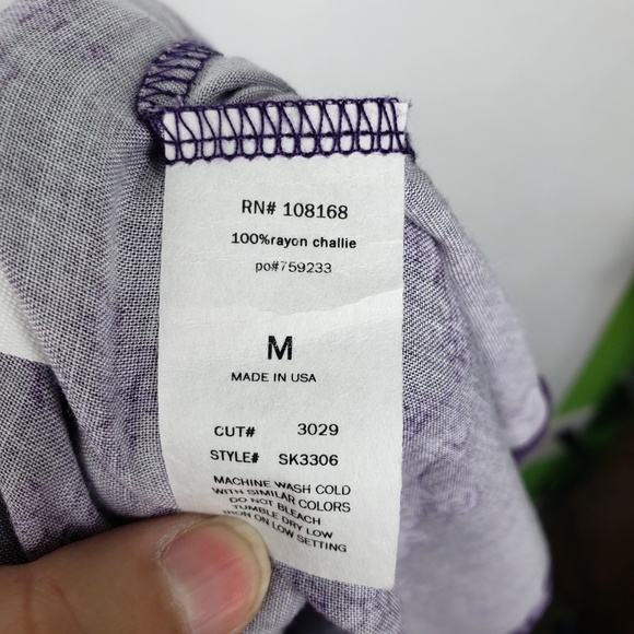 Tillys Co Crop Top Floral Pattern Purple Ruffle - Picture 3 of 8